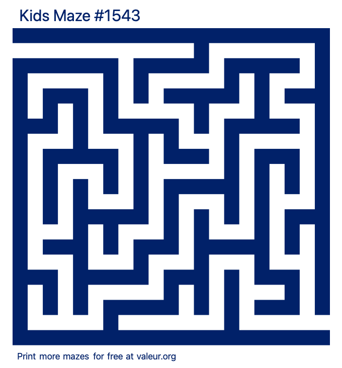 Free Printable Kids Maze number 1543