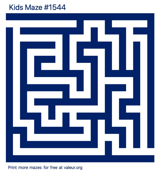 Free Printable Kids Maze number 1544