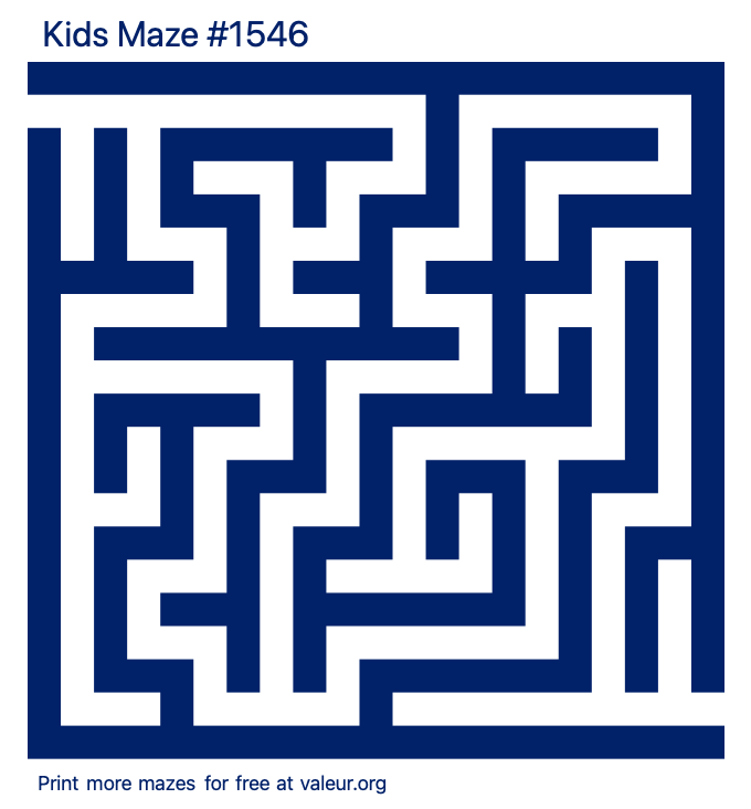 Free Printable Kids Maze number 1546