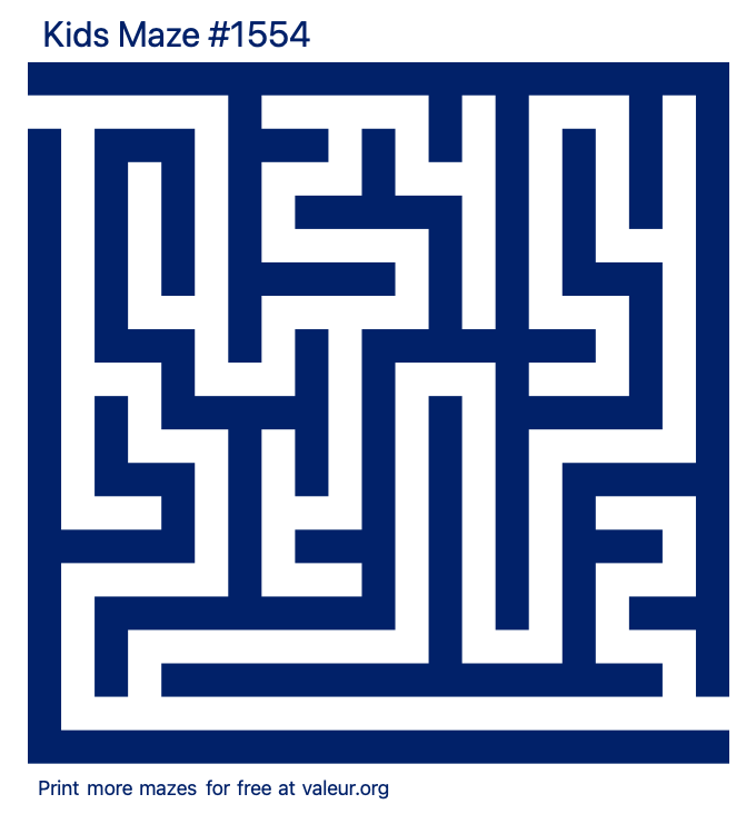 Free Printable Kids Maze number 1554