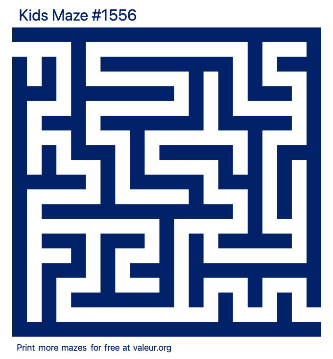 Free Printable Kids Maze number 1556