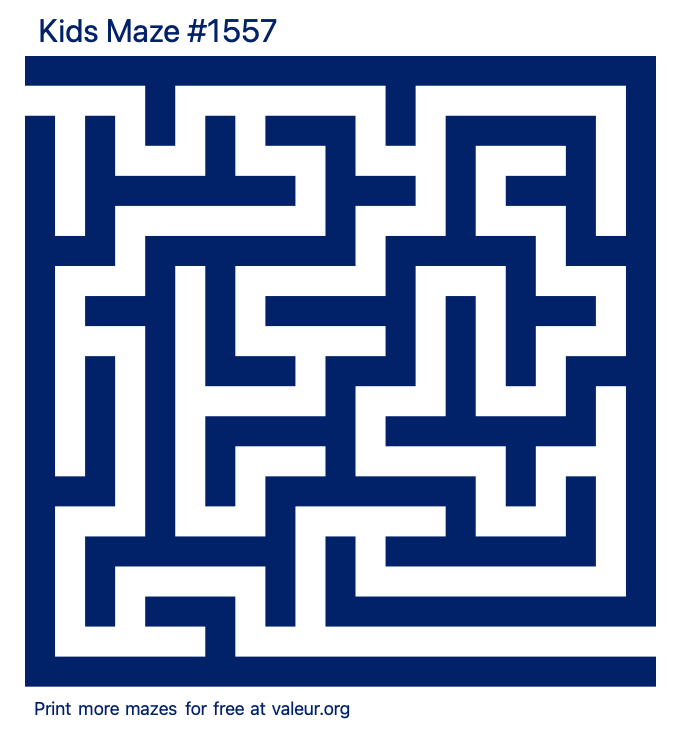 Free Printable Kids Maze number 1557