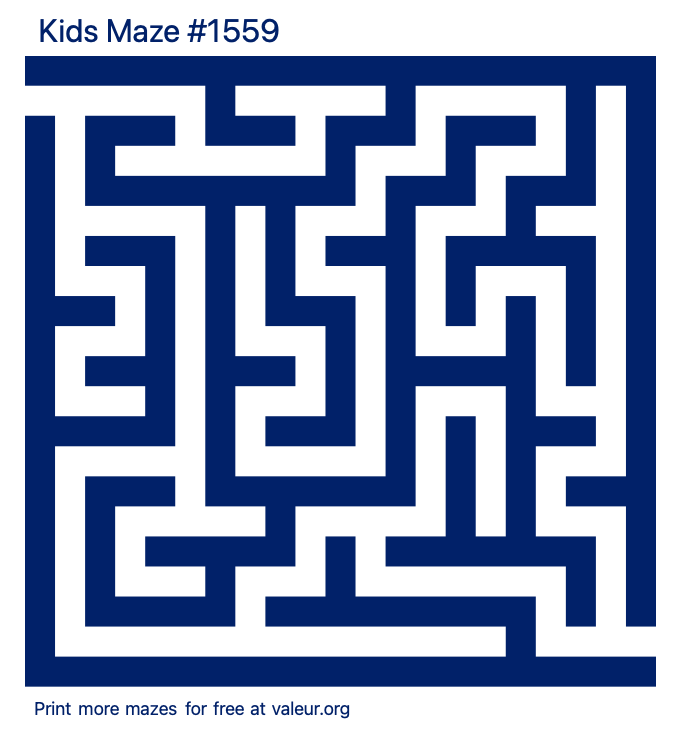 Free Printable Kids Maze number 1559