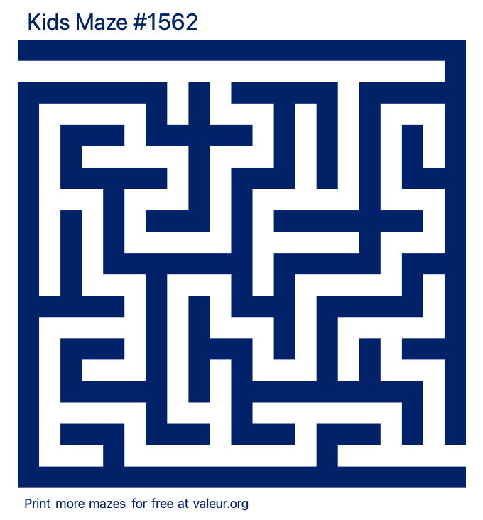 Free Printable Kids Maze number 1562