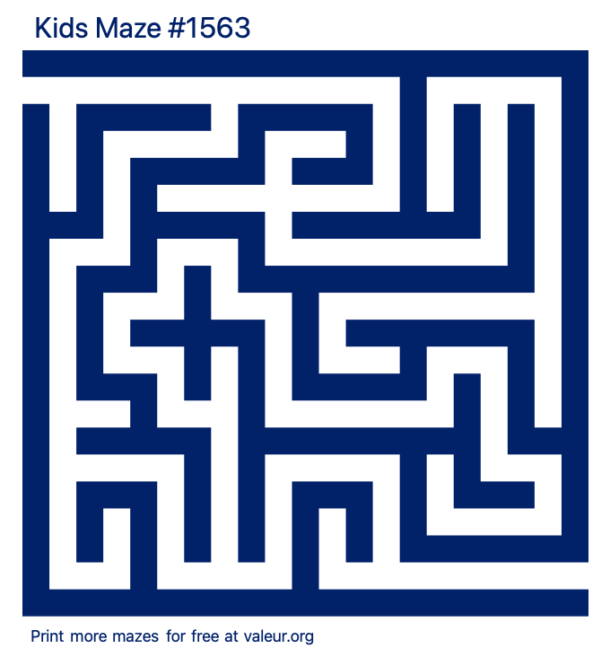 Free Printable Kids Maze number 1563