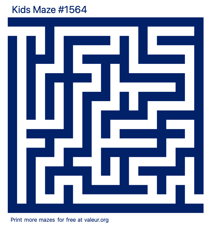 Free Printable Kids Maze number 1564