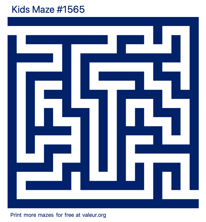 Free Printable Kids Maze number 1565