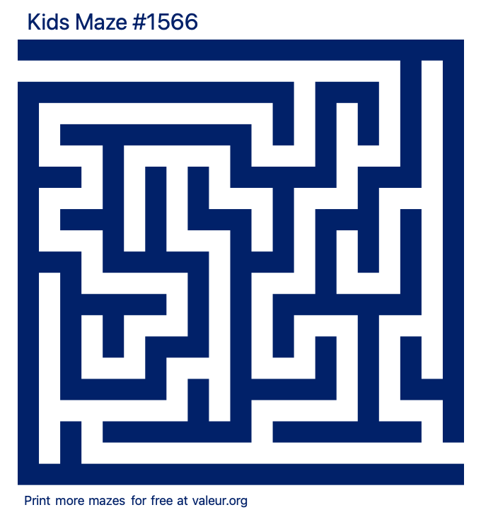 Free Printable Kids Maze number 1566