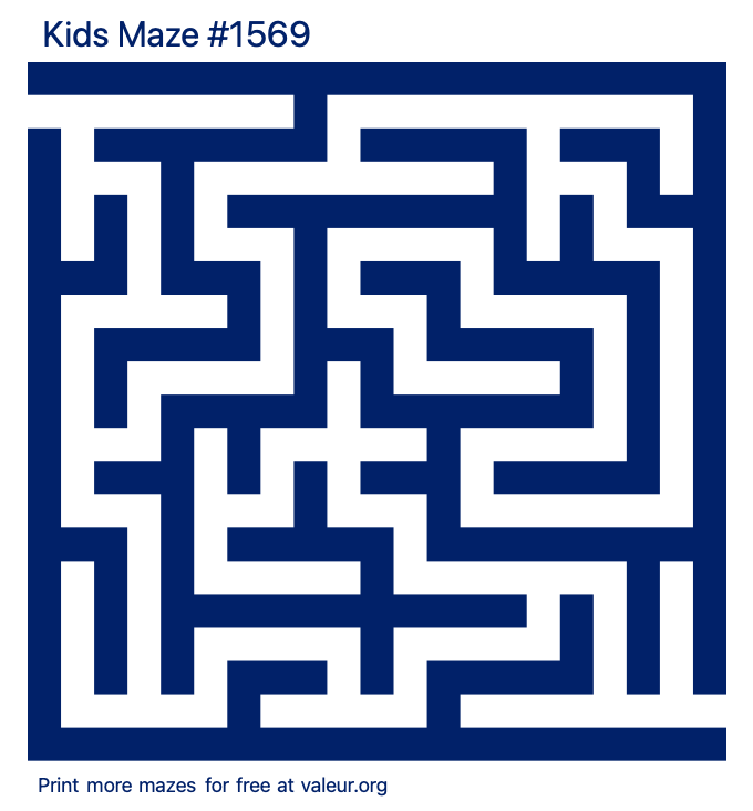 Free Printable Kids Maze number 1569