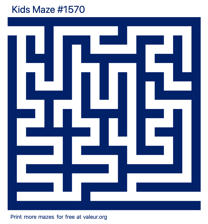 Free Printable Kids Maze number 1570