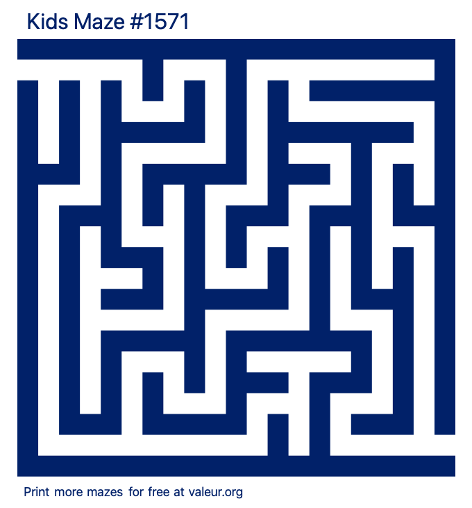 Free Printable Kids Maze number 1571