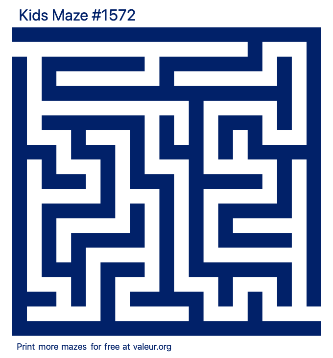 Free Printable Kids Maze number 1572