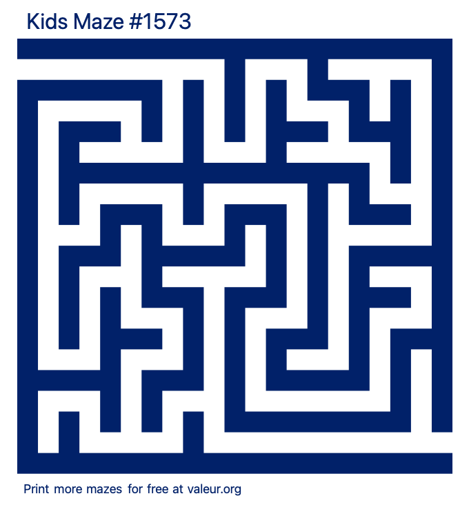 Free Printable Kids Maze number 1573