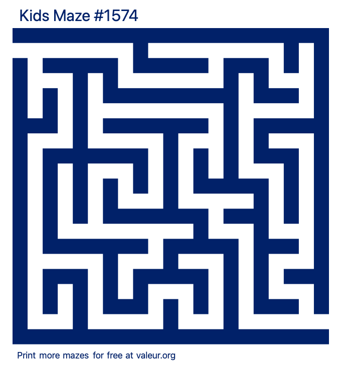 Free Printable Kids Maze number 1574