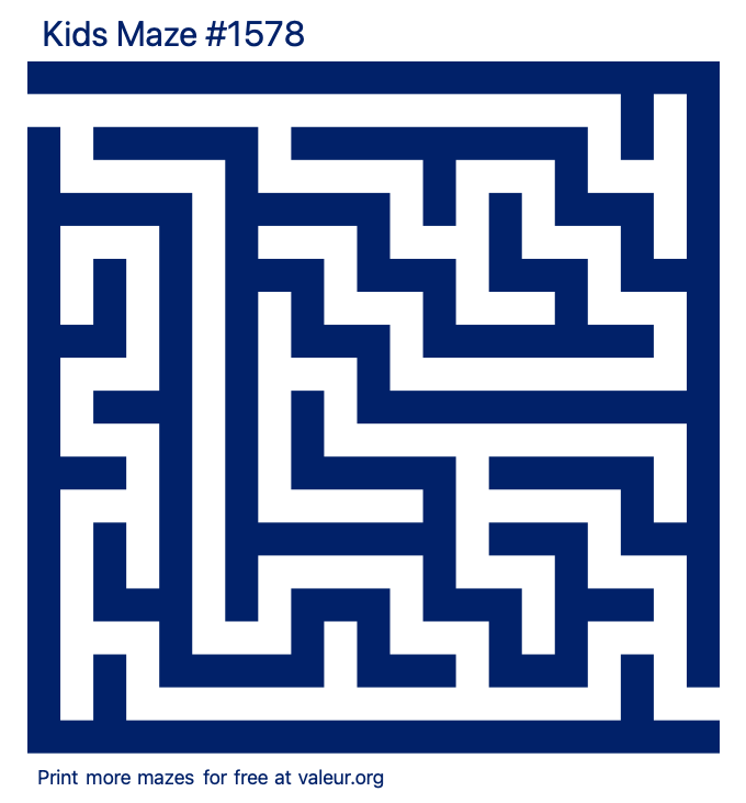 Free Printable Kids Maze number 1578