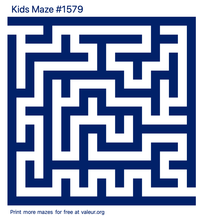 Free Printable Kids Maze number 1579