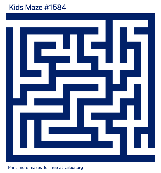 Free Printable Kids Maze number 1584