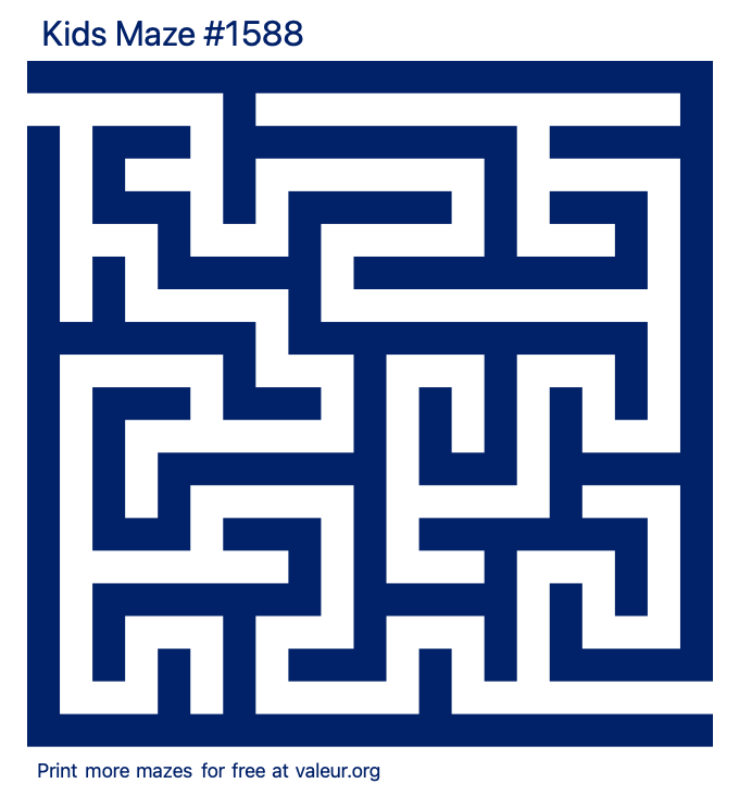 Free Printable Kids Maze number 1588