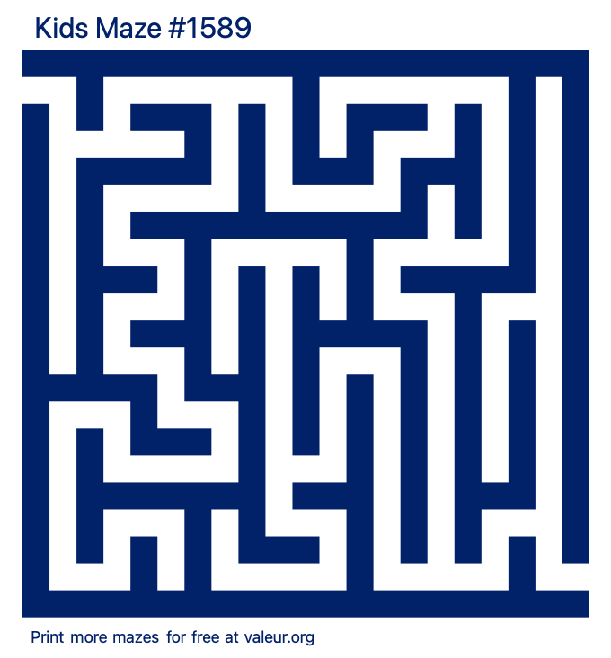 Free Printable Kids Maze number 1589