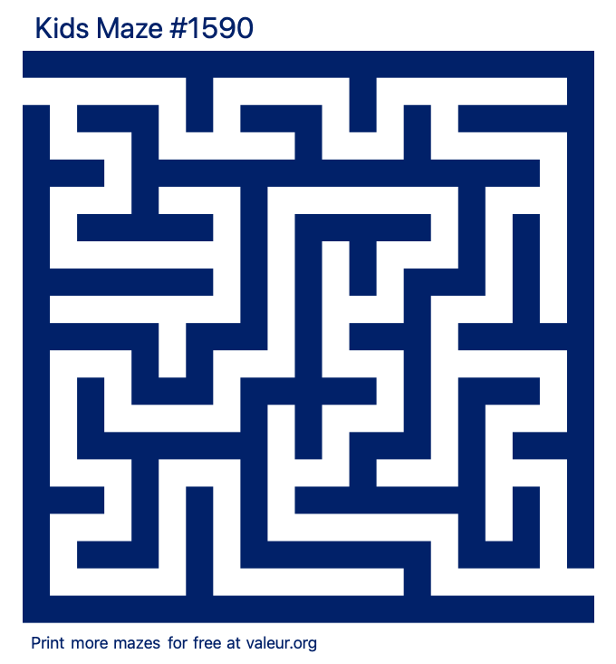 Free Printable Kids Maze number 1590