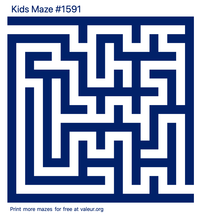 Free Printable Kids Maze number 1591