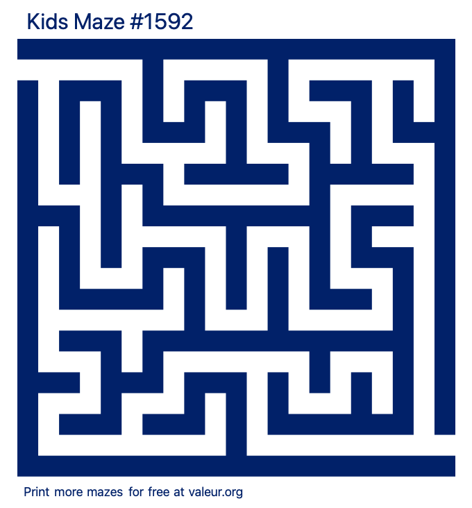 Free Printable Kids Maze number 1592