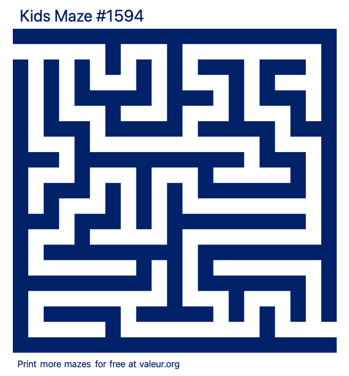 Free Printable Kids Maze number 1594