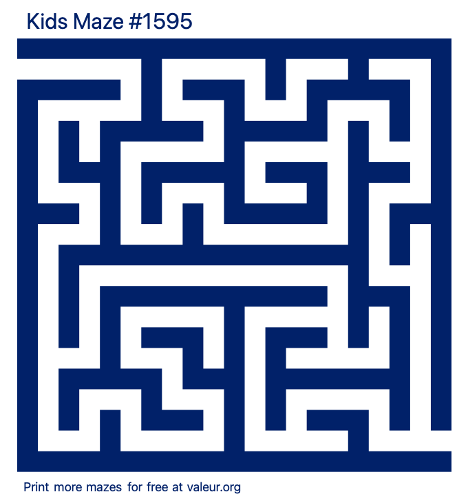 Free Printable Kids Maze number 1595