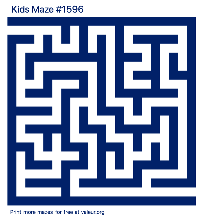 Free Printable Kids Maze number 1596