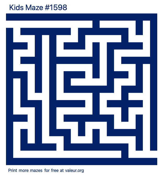 Free Printable Kids Maze number 1598