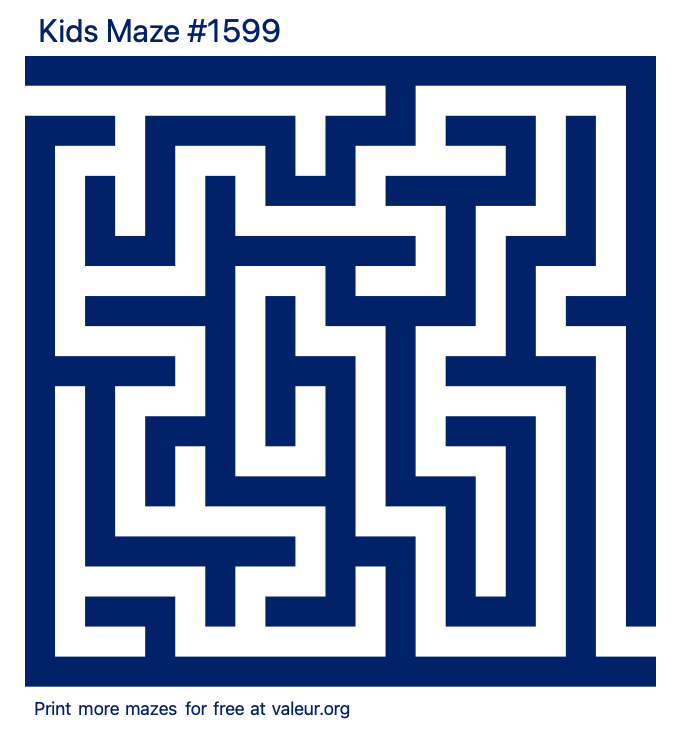 Free Printable Kids Maze number 1599