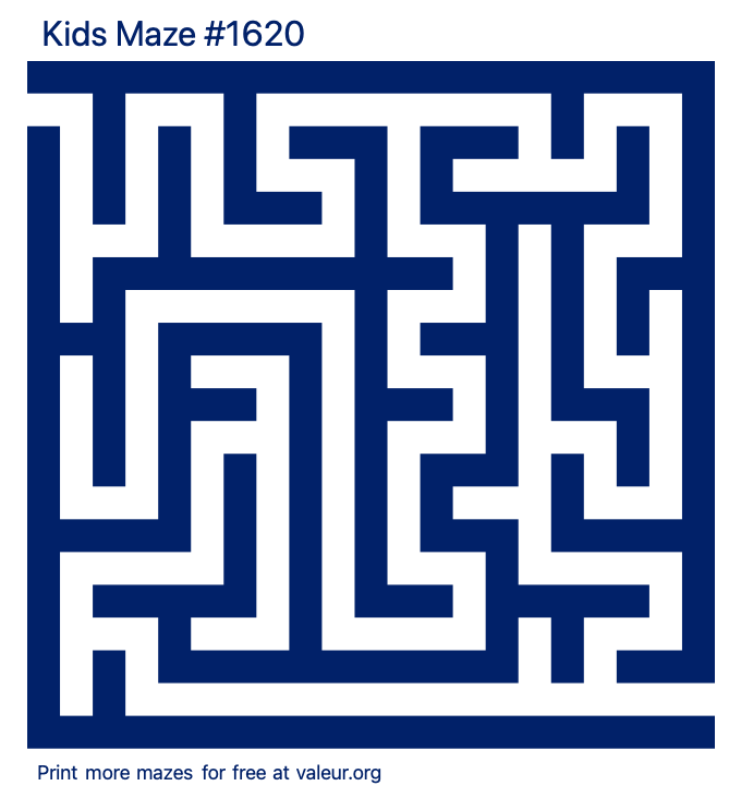 Free Printable Kids Maze number 1620