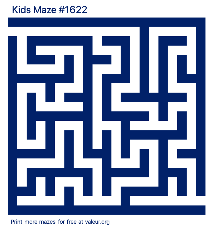 Free Printable Kids Maze number 1622