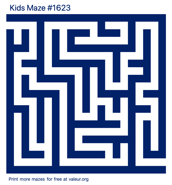 Free Printable Kids Maze number 1623