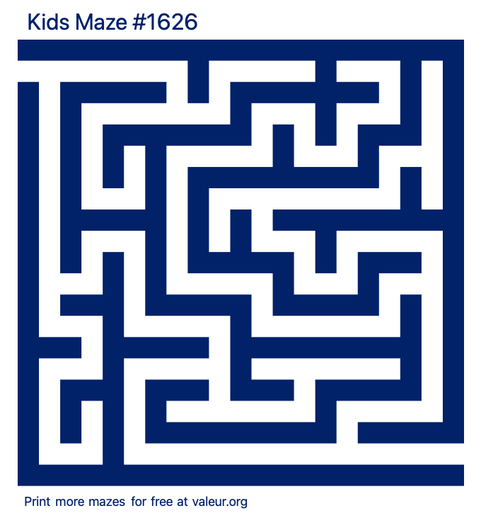 Free Printable Kids Maze number 1626