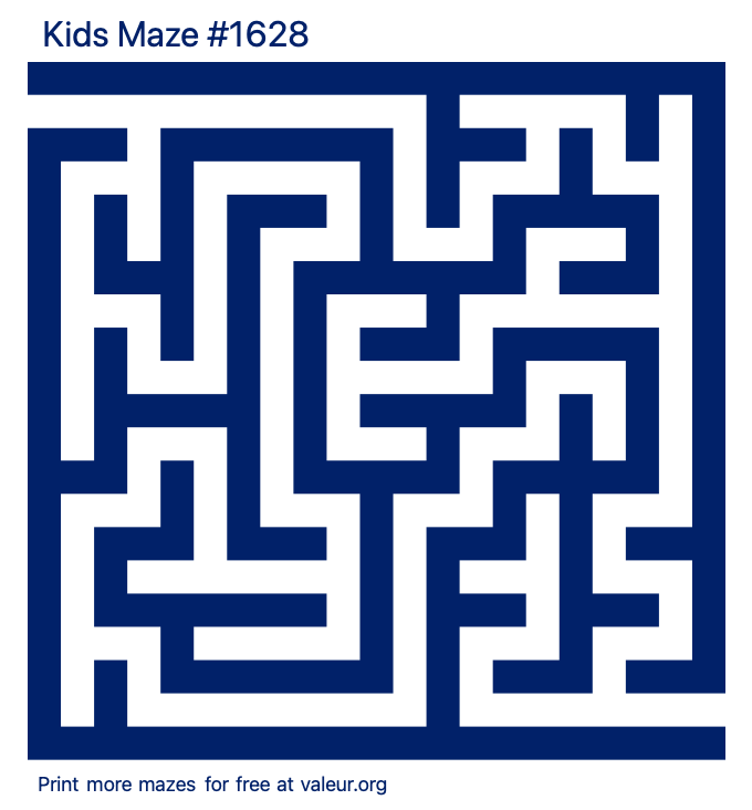 Free Printable Kids Maze number 1628