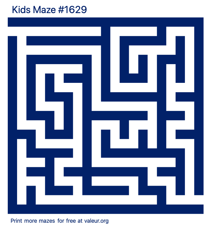 Free Printable Kids Maze number 1629