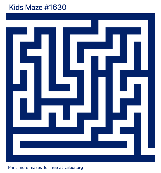 Free Printable Kids Maze number 1630