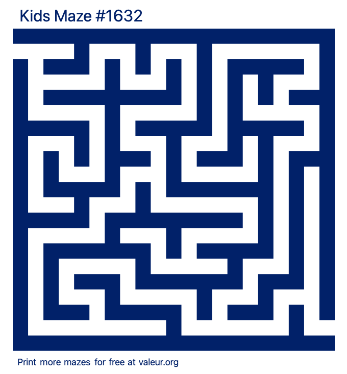 Free Printable Kids Maze number 1632