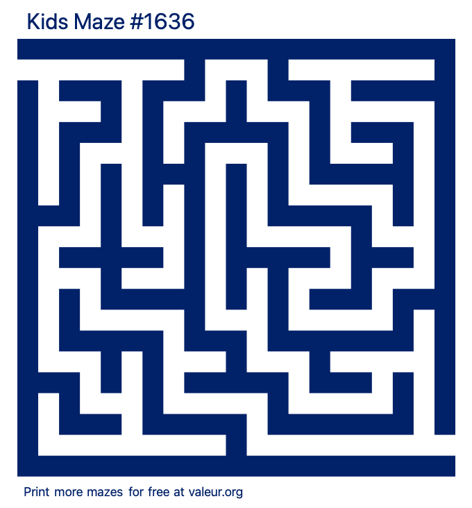 Free Printable Kids Maze number 1636