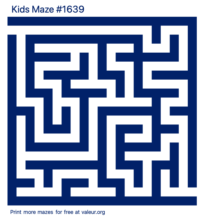 Free Printable Kids Maze number 1639