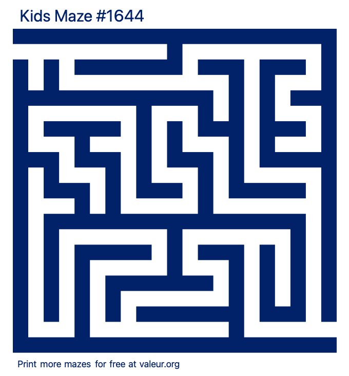 Free Printable Kids Maze number 1644