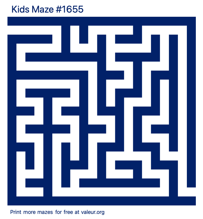 Free Printable Kids Maze number 1655