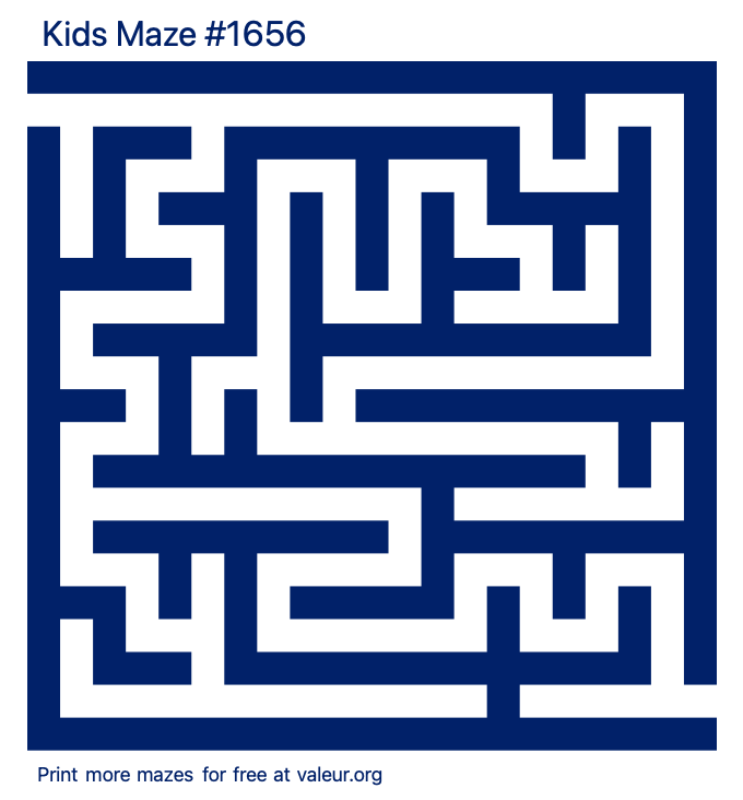 Free Printable Kids Maze number 1656