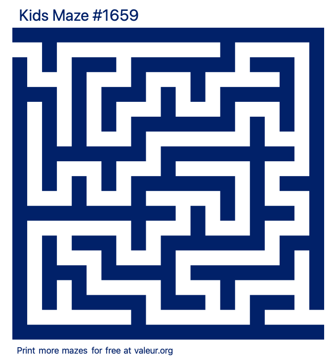 Free Printable Kids Maze number 1659