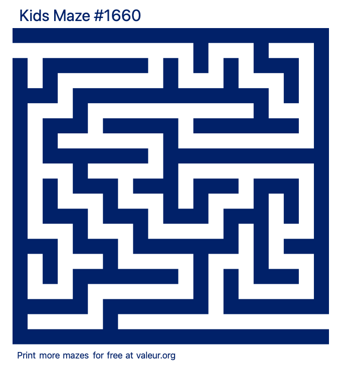 Free Printable Kids Maze number 1660