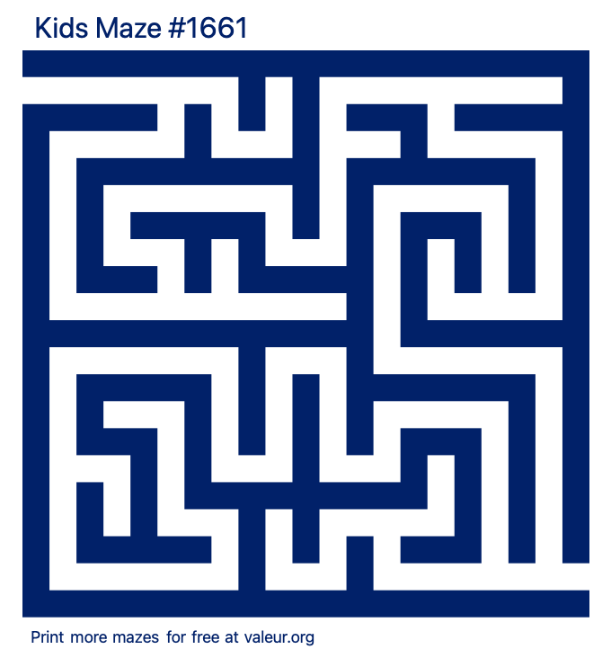 Free Printable Kids Maze number 1661