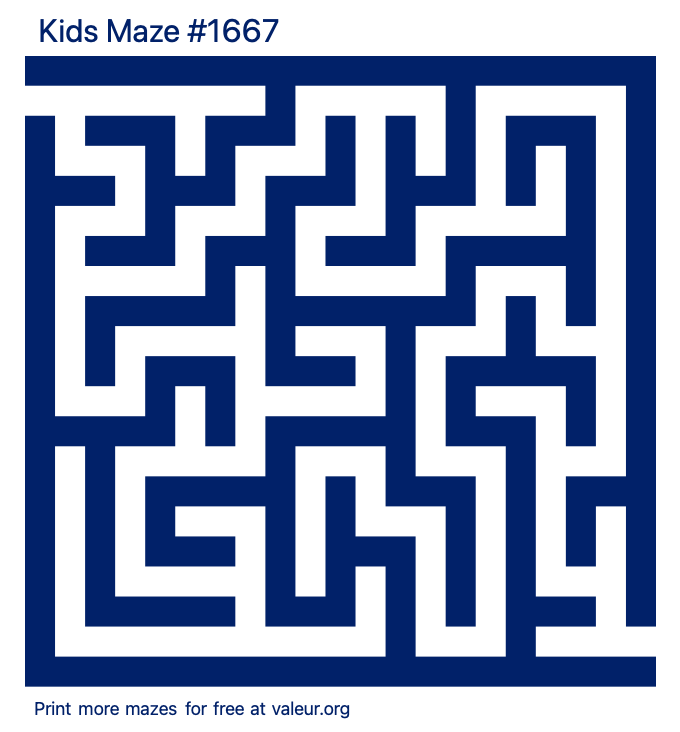 Free Printable Kids Maze number 1667