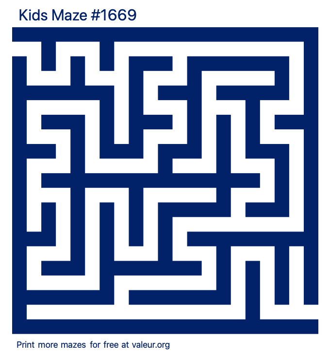 Free Printable Kids Maze number 1669