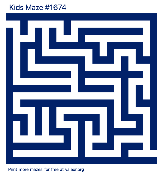 Free Printable Kids Maze number 1674